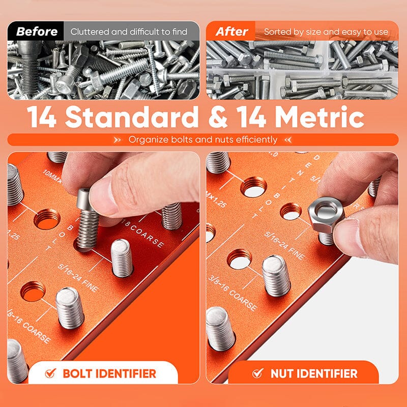 Nut And Bolt Thread Checker Inch & Metric