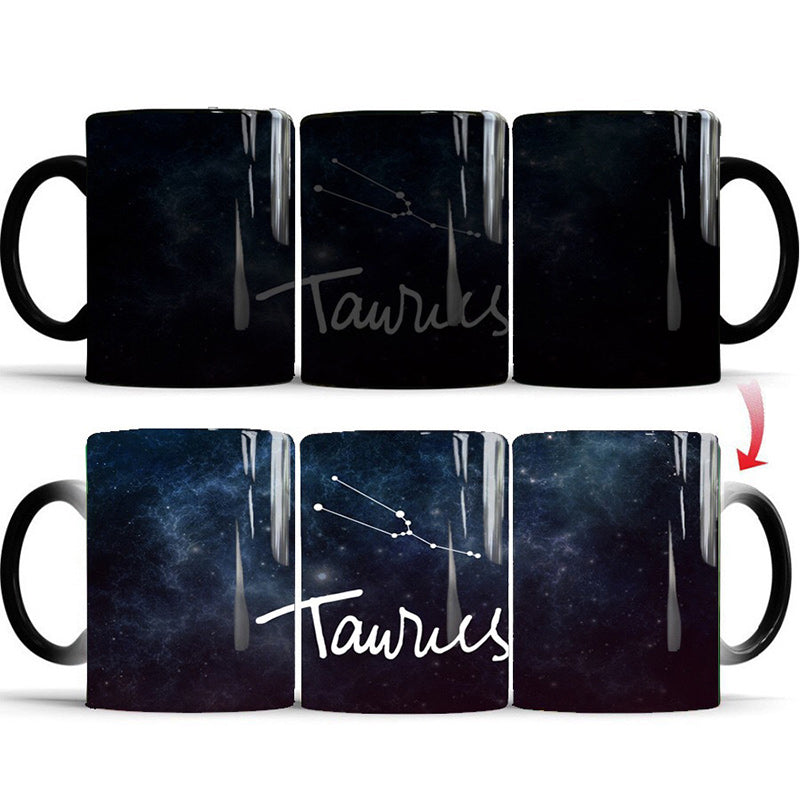 Zodiac Color Changing Magic Mugs, Heat Sensitive Ceramics Cups