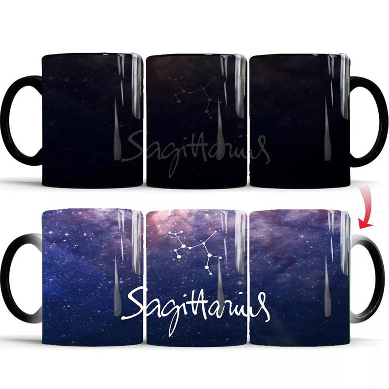 Zodiac Color Changing Magic Mugs, Heat Sensitive Ceramics Cups