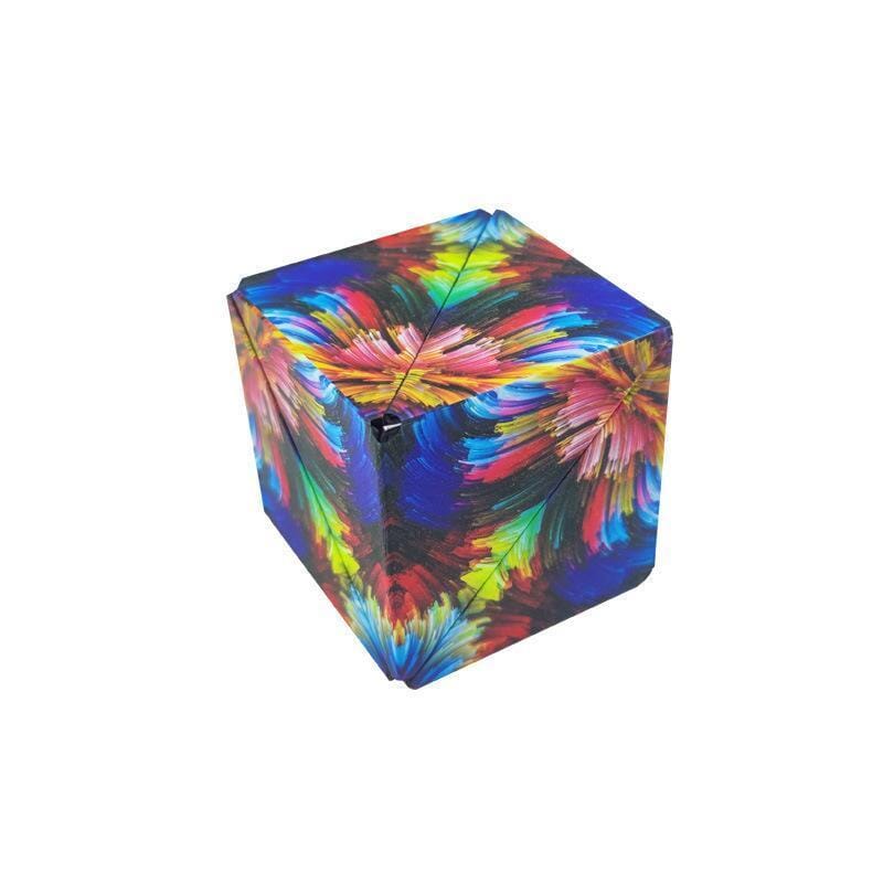 3D Changeable Geometric Magnetic Magic Cube, Hand Flip Variety Puzzle Cube Fidget Toy