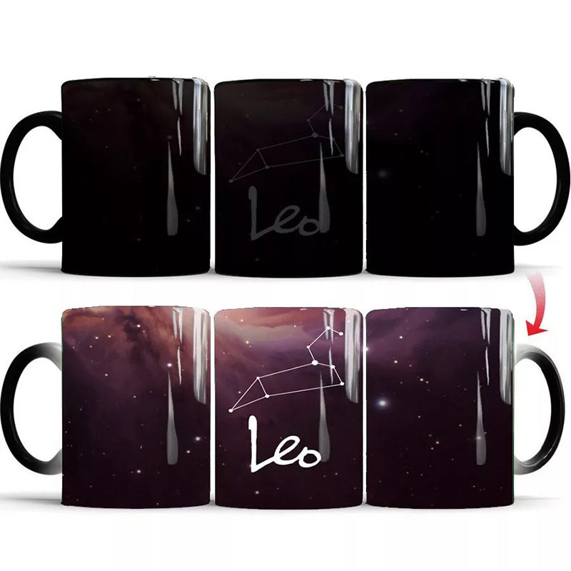 Zodiac Color Changing Magic Mugs, Heat Sensitive Ceramics Cups