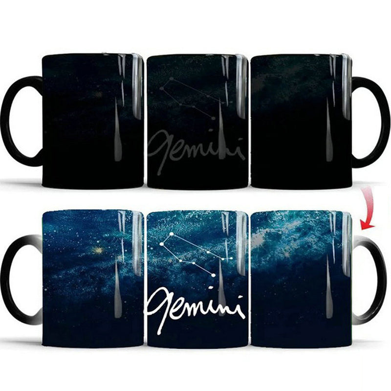 Zodiac Color Changing Magic Mugs, Heat Sensitive Ceramics Cups