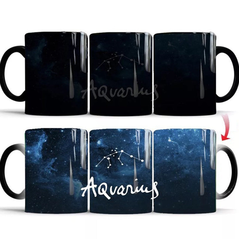 Zodiac Color Changing Magic Mugs, Heat Sensitive Ceramics Cups