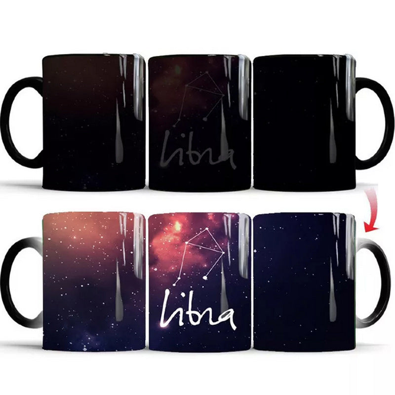 Zodiac Color Changing Magic Mugs, Heat Sensitive Ceramics Cups