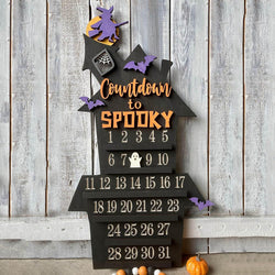 Wooden Advent Calendar Countdown to Halloween/Christmas