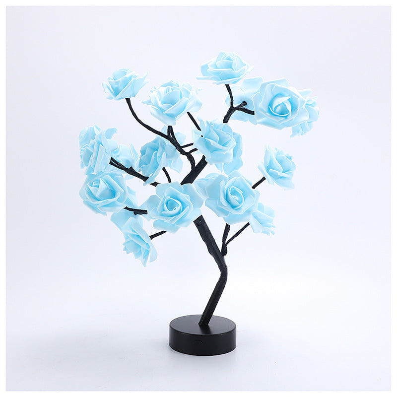 Tabletop Rose Flower Tree Lamp