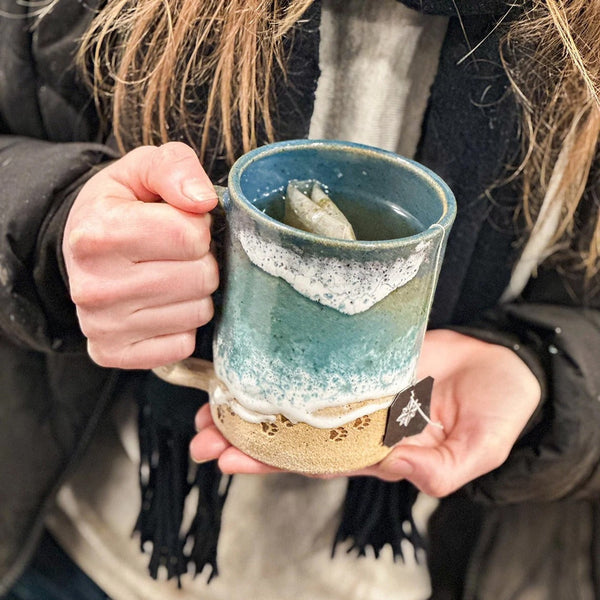 Paw 3D Printed Ceramic Shoreline Coffee Mug