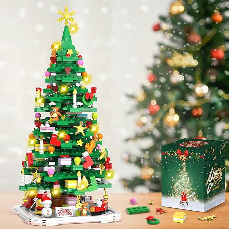 24 Days Countdown Advent Calendar, Christmas Tree Building Toy Set