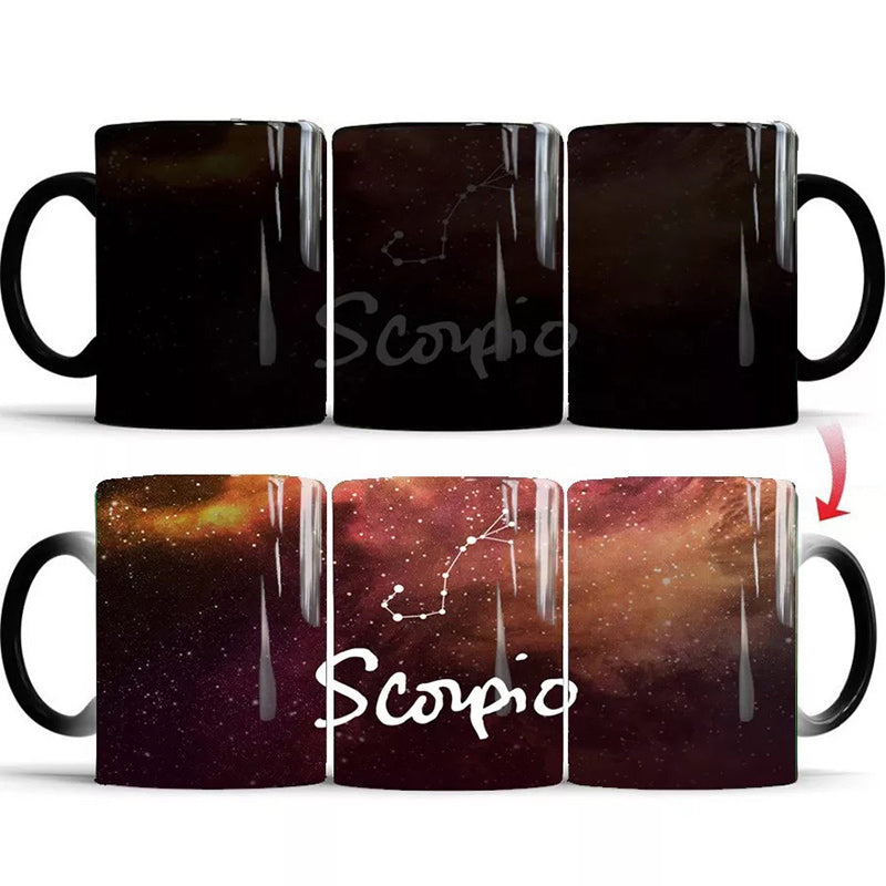 Zodiac Color Changing Magic Mugs, Heat Sensitive Ceramics Cups