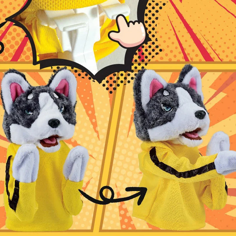 Kung Fu Husky Gloves Plush Toy