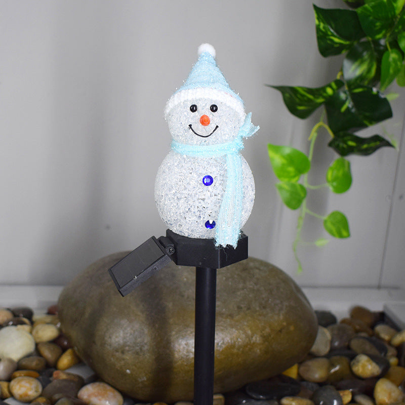 Super Cute Waterproof Solar Power Snowman Lamp