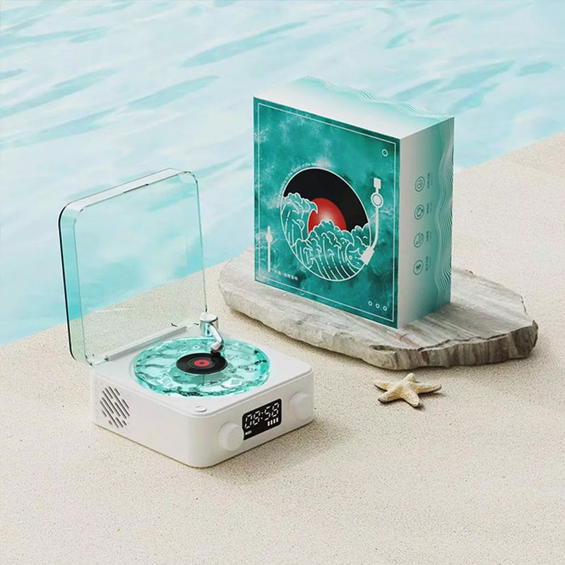 Retro Vinyl Player Night Light Bluetooth Speaker