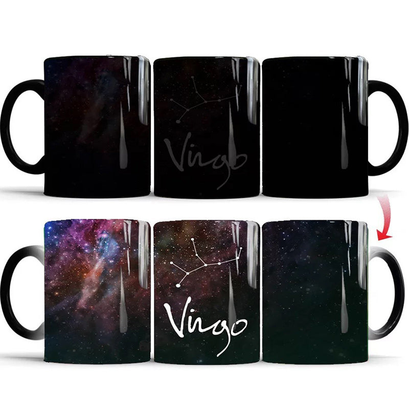 Zodiac Color Changing Magic Mugs, Heat Sensitive Ceramics Cups