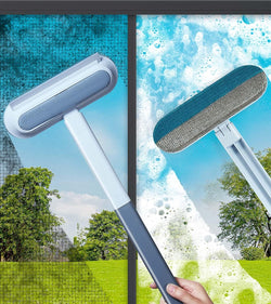 Double-sided Window Screen Cleaning Brush Glass Wiper, Multi-function Pet Hair Lint Remover