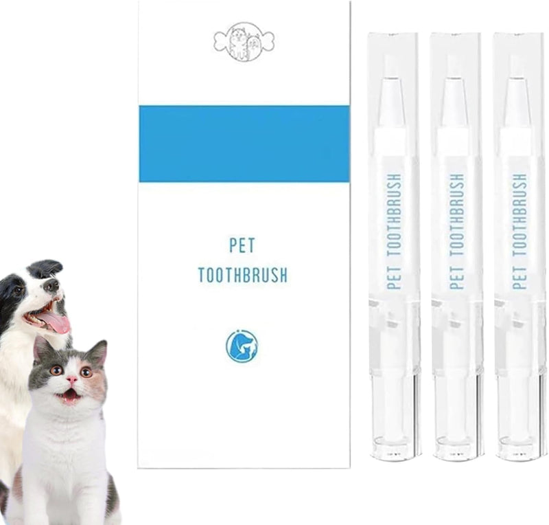 Pet Dog Cat Whitening Cleaning Natural Plant Toothbrush Pen