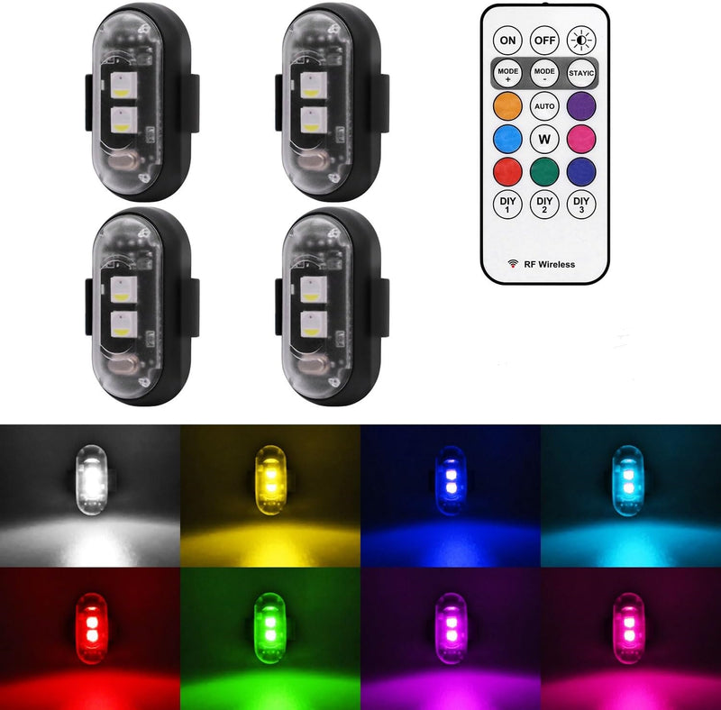 8 Colors Wireless Led Lights with Remote