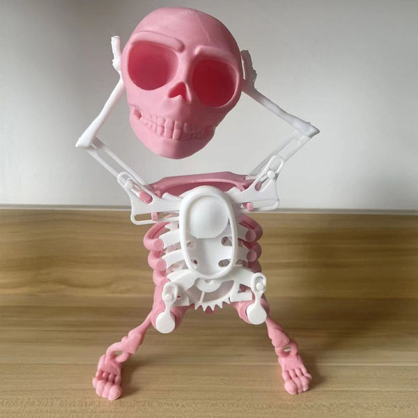 Dancing and Swinging 3D Skull Toy, Stress Relief Skeleton Toy