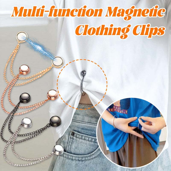 Multi-Function Magnetic Clothing Clip, Removable Pins for Cardigan, Cuff Hem