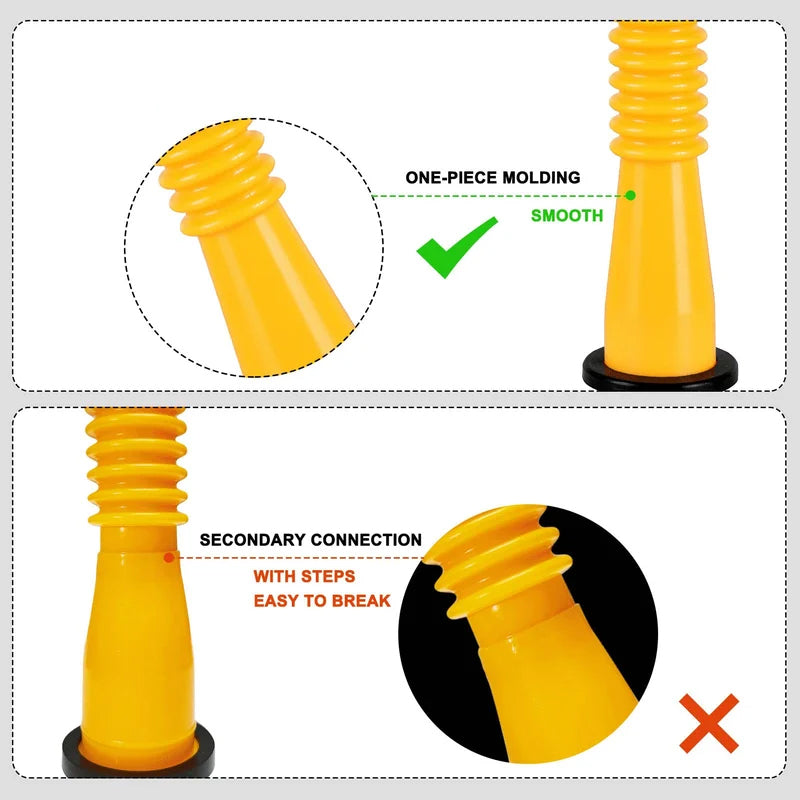 Gas Can Spout Replacement With Anti-Spill Flexible Nozzle