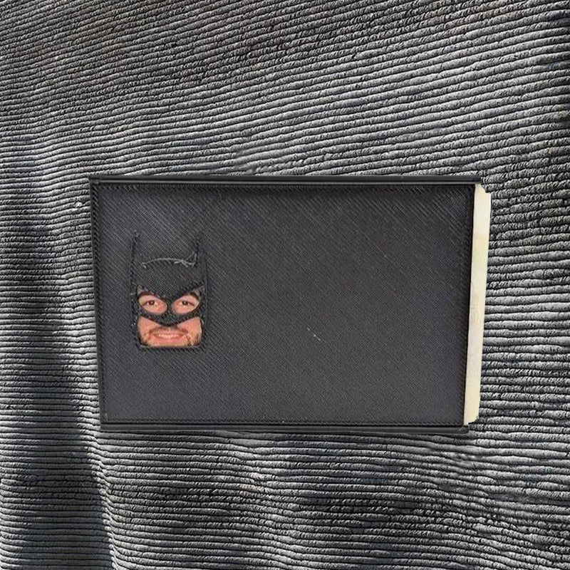 Batman ID Card Cover, Card Holder With Face Mask Featuring Bat