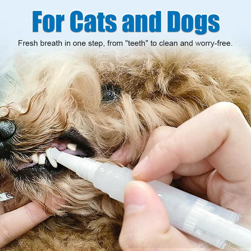 Pet Dog Cat Whitening Cleaning Natural Plant Toothbrush Pen