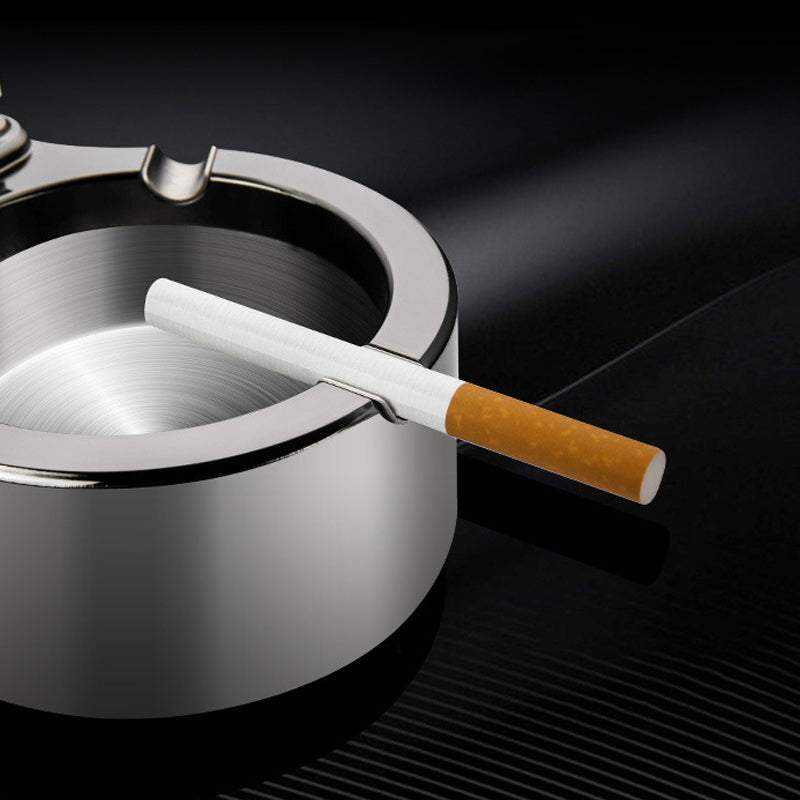 Retro Metal Ashtray, Cigarettes Lighter