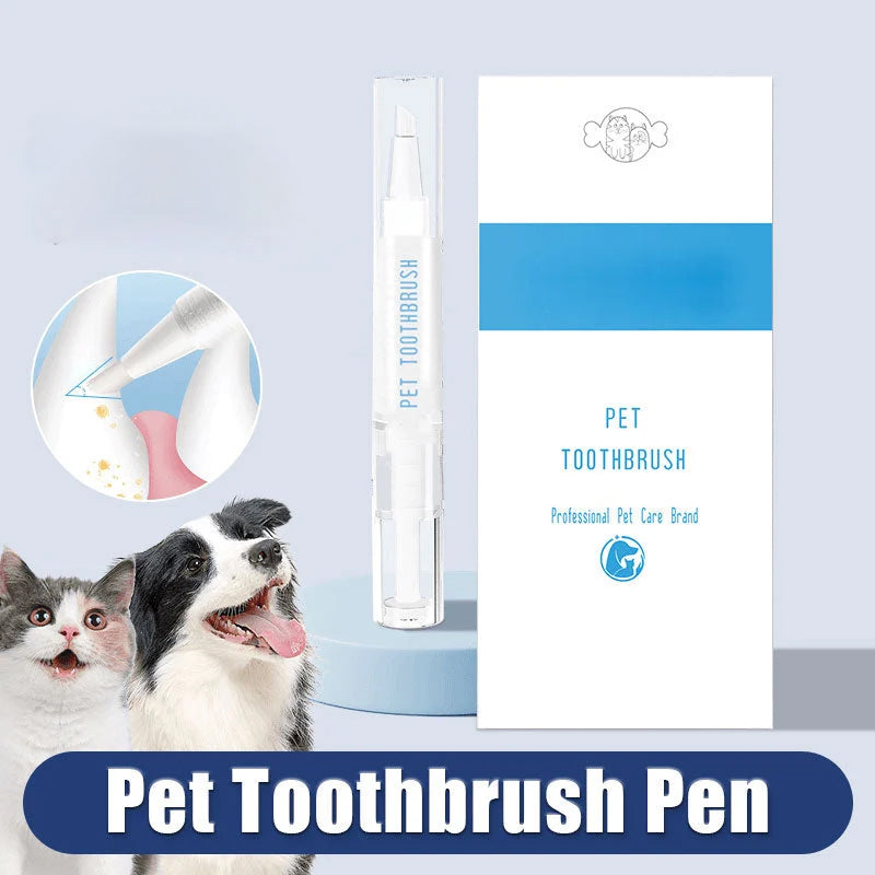 Pet Dog Cat Whitening Cleaning Natural Plant Toothbrush Pen