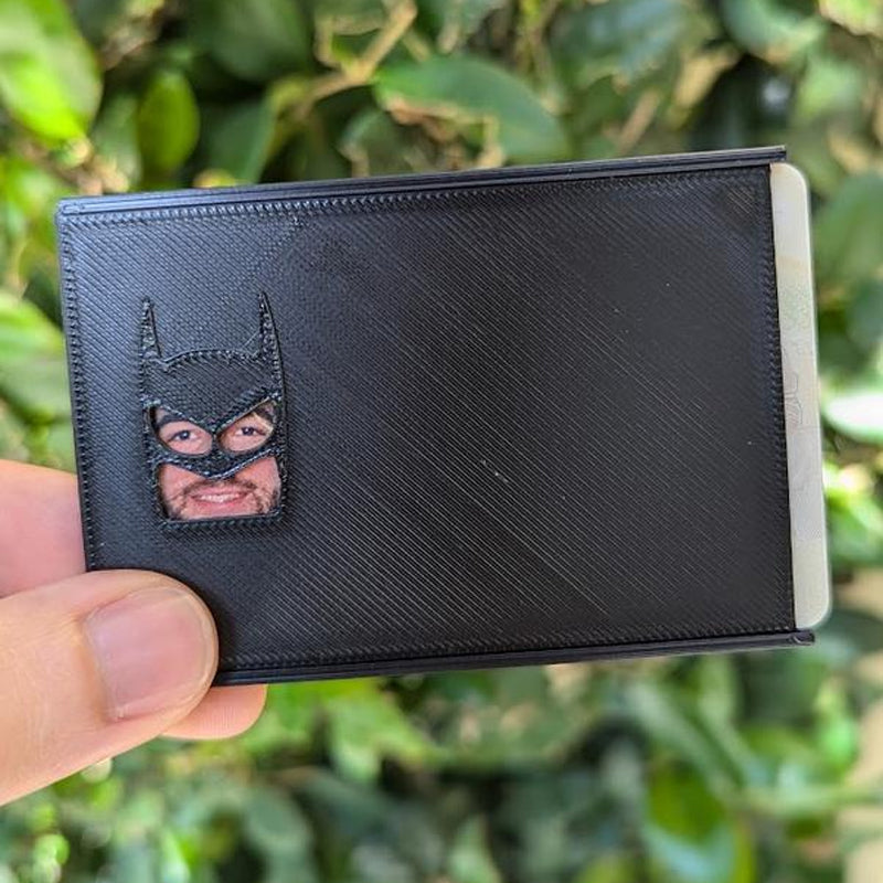 Batman ID Card Cover, Card Holder With Face Mask Featuring Bat