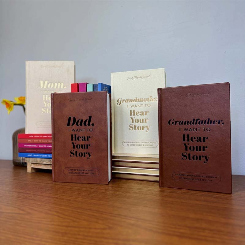 "Dad, I Want to Hear Your Story" Heirloom Edition Leather Wrapped Hardcover