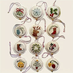 Hand Embroidery Christmas Ornaments Kit