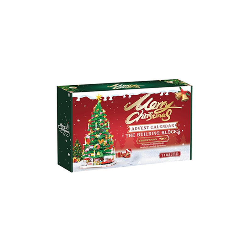 24 Days Countdown Advent Calendar, Christmas Tree Building Toy Set