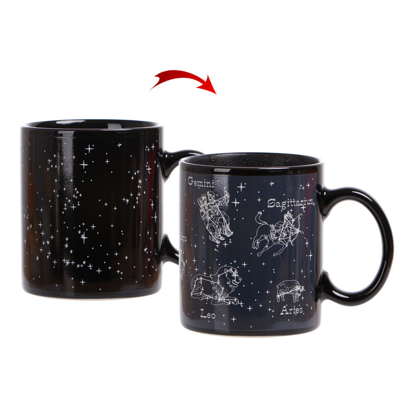 Heat-sensitive temperature-change Starry Mug