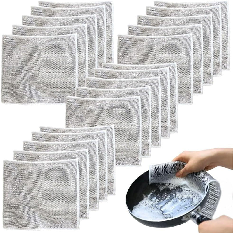 Multi-Purpose Non-scratch Wire Dish Cloth for Wet and Dry