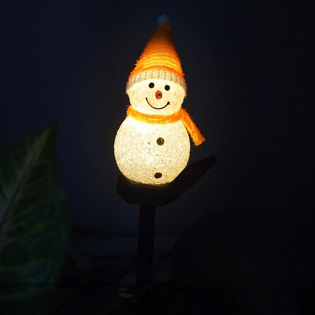 Super Cute Waterproof Solar Power Snowman Lamp