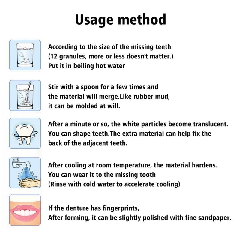 Temporary Tooth Repair Kits, Reusable Moldable False Teeth