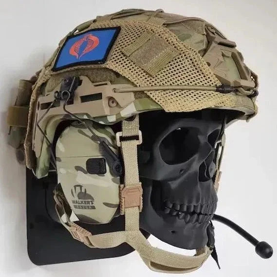 3D Skull Helmet Display Stand