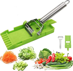 2-in-1 Vegetable Shredder & Slicer, Multi Double Knife Peeler