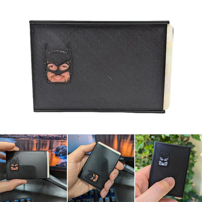 Batman ID Card Cover, Card Holder With Face Mask Featuring Bat