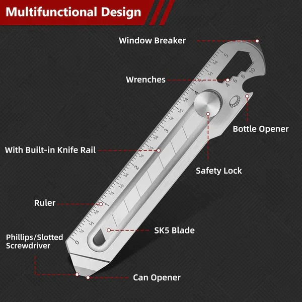 6 in 1 All-Purpose Portable Stainless Steel Utility Knife