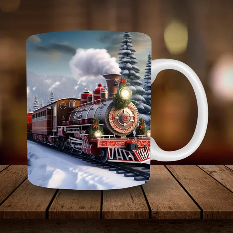 3D Snowman Ceramic Mug - Funny Christmas Gift