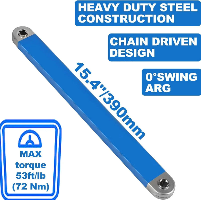 Offset Extension Wrench With 1/2",1/4" And 3/8" Drive Adapters