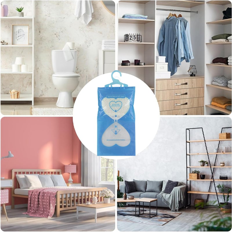 Hanging Interior Wardrobe Dehumidifier, Hanging Moisture Absorber Bags