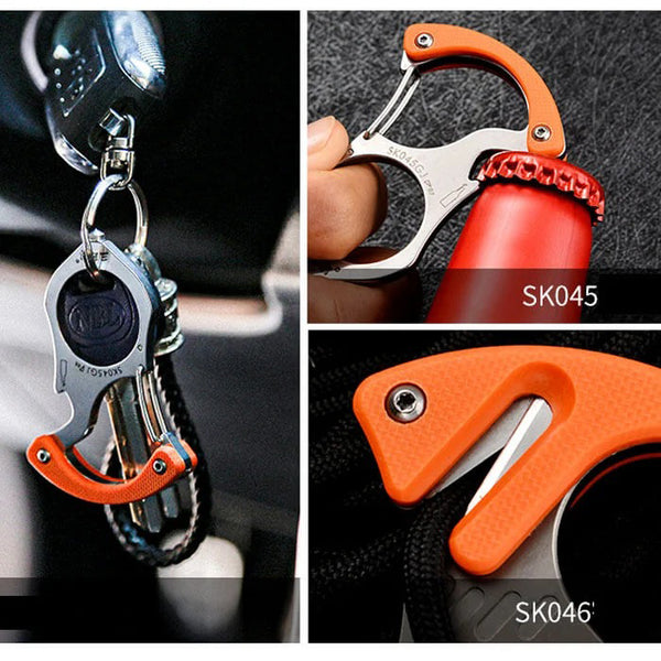 Multi-functional Car Key Buckle Self-Protection Hook