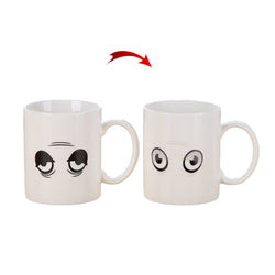 Wake-Up Eyes Magic Heat Sensitive Color Changing Ceramic Coffee Mug