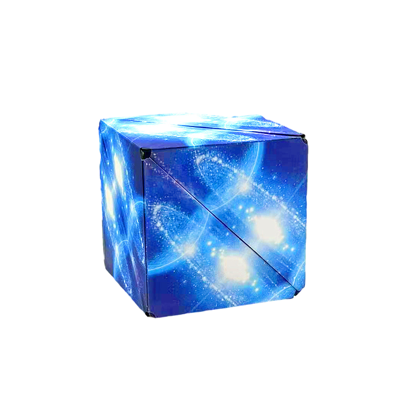 3D Changeable Geometric Magnetic Magic Cube, Hand Flip Variety Puzzle Cube Fidget Toy