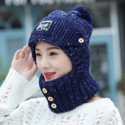 Womens Knitted Hat with Ear Protectors