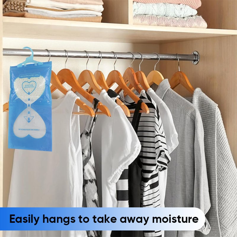 Hanging Interior Wardrobe Dehumidifier, Hanging Moisture Absorber Bags