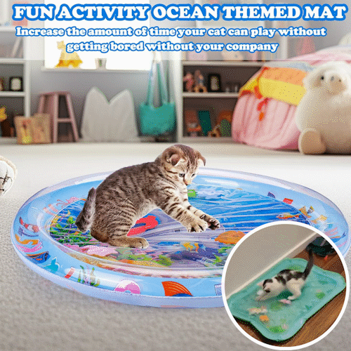 Inflatable Tummy Time Water Sensory Mat for Baby&Pet