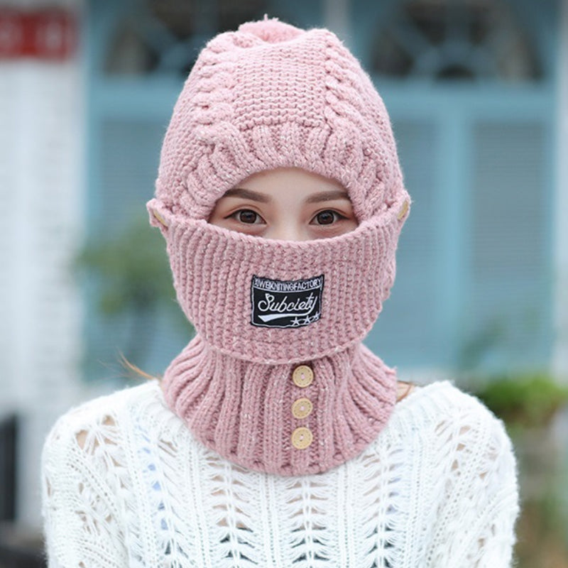 Womens Knitted Hat with Ear Protectors