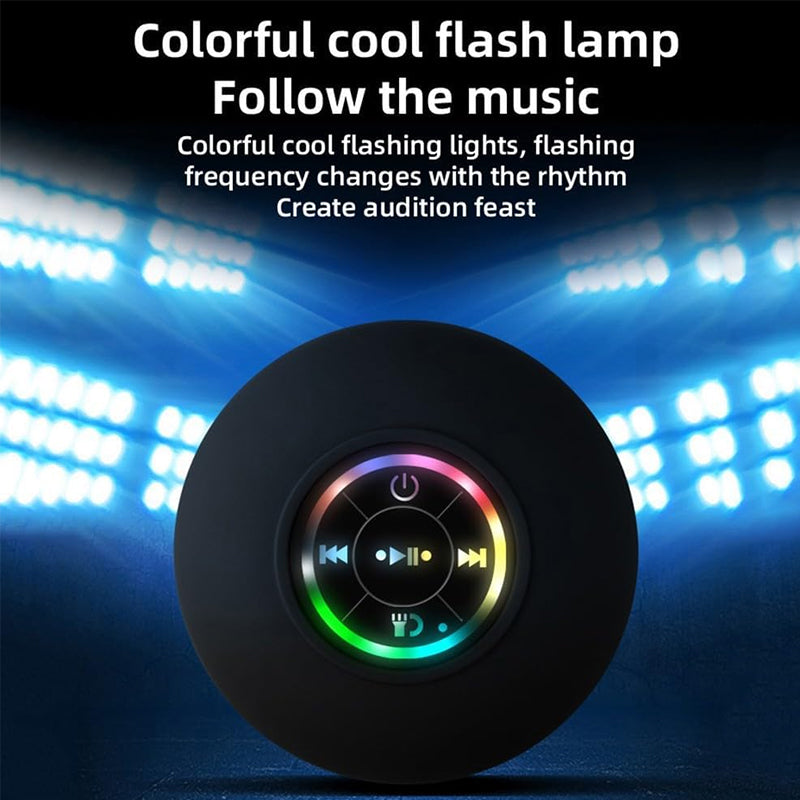 Mini Waterproof Suction Cup Shower Bluetooth Speaker with Led Light